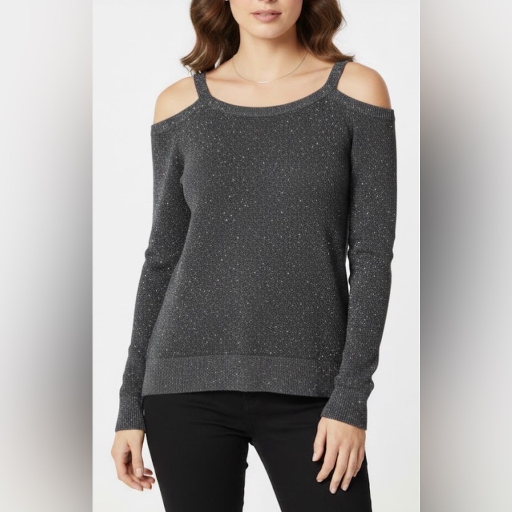 Michael Kors Off-the-Shoulder Black Sweater